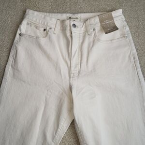 Madewell Curvy '90s Straight Jean White Size W 31 Denim Pants High Rise NEW